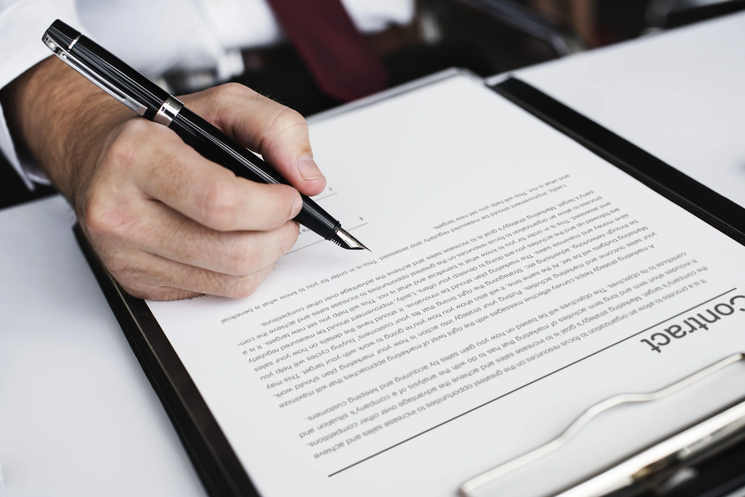 Hand signing a certified document